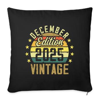Legends Are Born In December 2025 - 2025 Edition - Sofa pillowcase 17,3'' x 17,3'' (45 x 45 cm) - black - Front
