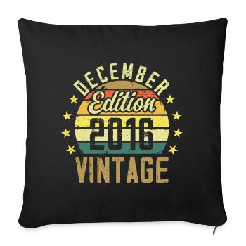 Legends Were Born in December 2016 - 2016 Edition - Sofa pillowcase 17,3'' x 17,3'' (45 x 45 cm) - black - Front