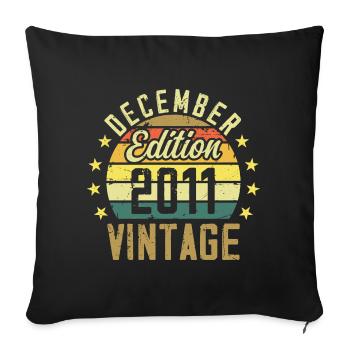 Legends were born in December 2011 - 2011 edition - Sofa pillowcase 17,3'' x 17,3'' (45 x 45 cm) - black - Front