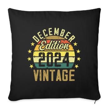 Legends Are Born In December 2024 - 2024 Edition - Sofa pillowcase 17,3'' x 17,3'' (45 x 45 cm) - black - Front