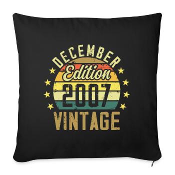 Legends were born in December 2007 - 2007 edition - Sofa pillowcase 17,3'' x 17,3'' (45 x 45 cm) - black - Front