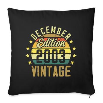 Legends were born in December 2003 - 2003 edition - Sofa pillowcase 17,3'' x 17,3'' (45 x 45 cm) - black - Front