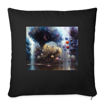 Journey by Actarus #4 - Sofa pillowcase 17,3'' x 17,3'' (45 x 45 cm) - black - Front