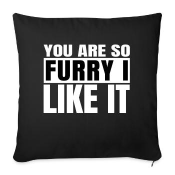 Happy Cat Flag Tshirts Cat Butt Tshirts Cat - Housse de coussin décorative 45 x 45 cm - noir - Devant