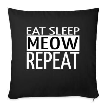 Bday Pet Quote Sayings Cat Collage Tshirts - Sofa pillowcase 17,3'' x 17,3'' (45 x 45 cm) - black - Front
