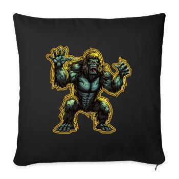 Bigfoot Yeti Halloween Monster Night Costume - Sofa pillowcase 17,3'' x 17,3'' (45 x 45 cm) - black - Front