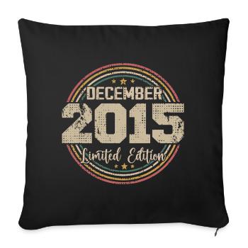The Legends were born in December 2015 - 2015 - Sofa pillowcase 17,3'' x 17,3'' (45 x 45 cm) - black - Front