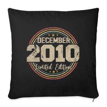 Les Légendes Sont Nées En Décembre 2010 - 2010 - Housse de coussin décorative 45 x 45 cm - noir - Devant