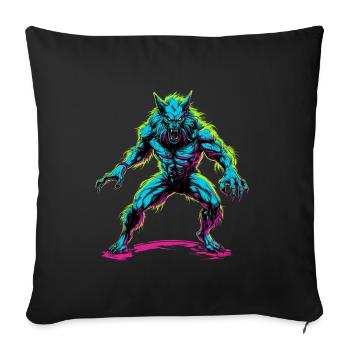 Werewolf Halloween Wolf Wolf Pack - Sofa pillowcase 17,3'' x 17,3'' (45 x 45 cm) - black - Front