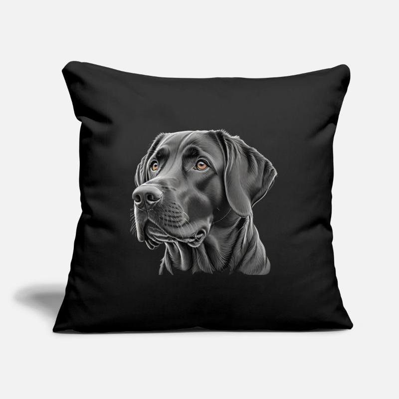 Tête de Labrador Housse de coussin décorative 45 x 45 cm