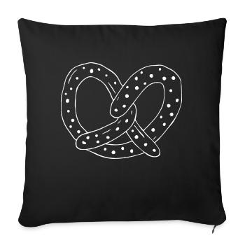 Bretzel Sketch Collation - Housse de coussin décorative 45 x 45 cm - noir - Devant