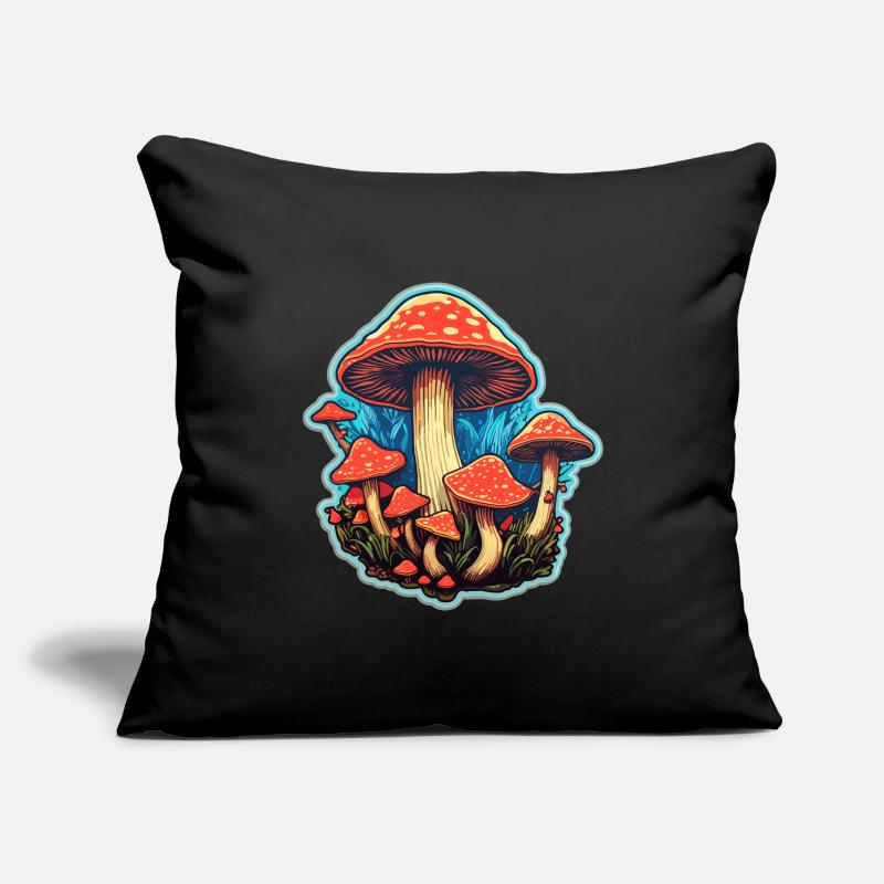 Toadstool Mushroom Mushroom Picker Housse de coussin décorative 45 x 45 cm
