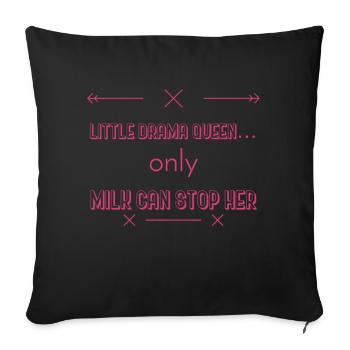 Dictons de bébé - Housse de coussin décorative 45 x 45 cm - noir - Devant