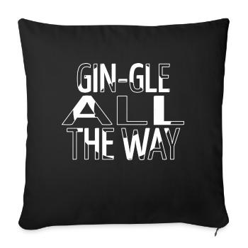 christmas tree quote birthday present - Sofa pillowcase 17,3'' x 17,3'' (45 x 45 cm) - black - Front