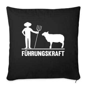 Schaf Schäfer Schäferei Bauer Landwirt Bauernhof S - Sofakissenbezug 45 x 45 cm - Schwarz - Vorne