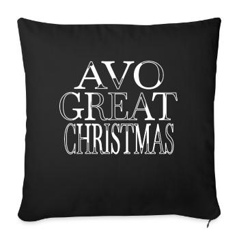 dictons cadeau d’anniversaire dinosaure arbre de Noël - Housse de coussin décorative 45 x 45 cm - noir - Devant