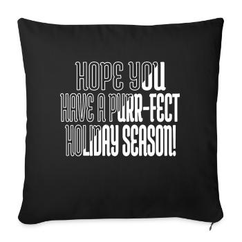 Chat Butt Tshirts Drôle Gym Animal Amour Kitty Geek - Housse de coussin décorative 45 x 45 cm - noir - Devant