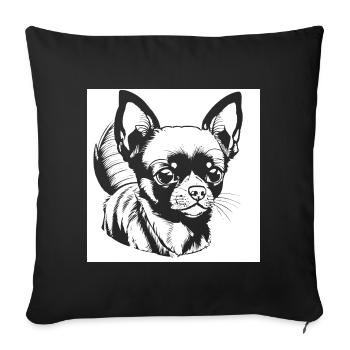 Funny Chihuahua wearing Sunglasses Chihuahuas - Sofa pillowcase 17,3'' x 17,3'' (45 x 45 cm) - black - Front
