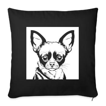 Funny Chihuahua wearing Sunglasses Chihuahuas - Sofa pillowcase 17,3'' x 17,3'' (45 x 45 cm) - black - Front