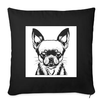 Funny Chihuahua wearing Sunglasses Chihuahuas - Sofa pillowcase 17,3'' x 17,3'' (45 x 45 cm) - black - Front