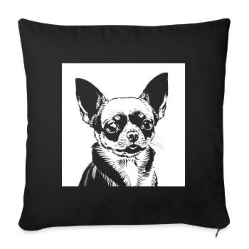 Funny Chihuahua wearing Sunglasses Chihuahuas - Sofa pillowcase 17,3'' x 17,3'' (45 x 45 cm) - black - Front