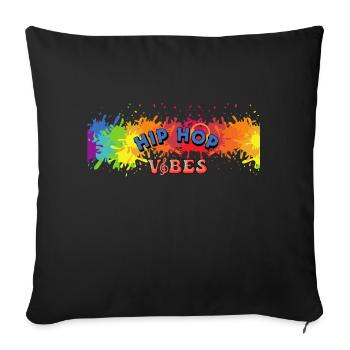 HIP HOP - Housse de coussin décorative 45 x 45 cm - noir - Devant