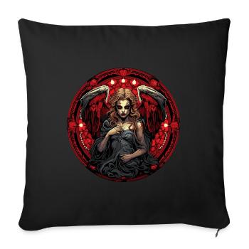 Abstract Devil Satan Skeleton Demons - Sofa pillowcase 17,3'' x 17,3'' (45 x 45 cm) - black - Front