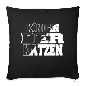 Noël, Drôle De Dicton, Chat Domestique, Humour, Animal - Housse de coussin décorative 45 x 45 cm - noir - Devant