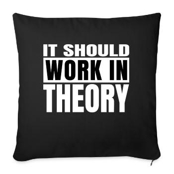 automatisation artificiel heureux génial - Housse de coussin décorative 45 x 45 cm - noir - Devant