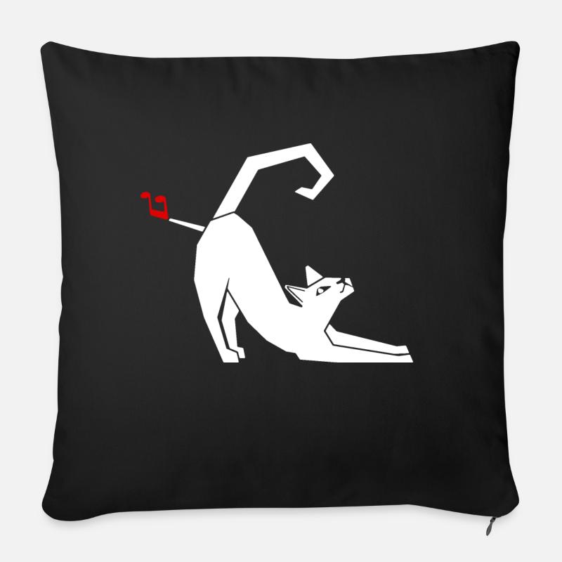 Chats qui pètent - Housse de coussin décorative 45 x 45 cm - noir