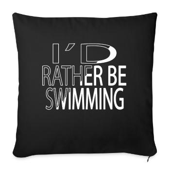 swim team tshirts swimming trunks apnoe sports - Sofakissenbezug 45 x 45 cm - Schwarz - Vorne