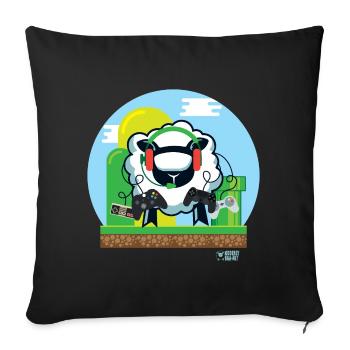 Ewe like Gaming? - Sofa pillowcase 17,3'' x 17,3'' (45 x 45 cm) - black - Front