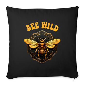 Bee Art Beekeeper Beekeeper Saying Quote - Sofa pillowcase 17,3'' x 17,3'' (45 x 45 cm) - black - Front