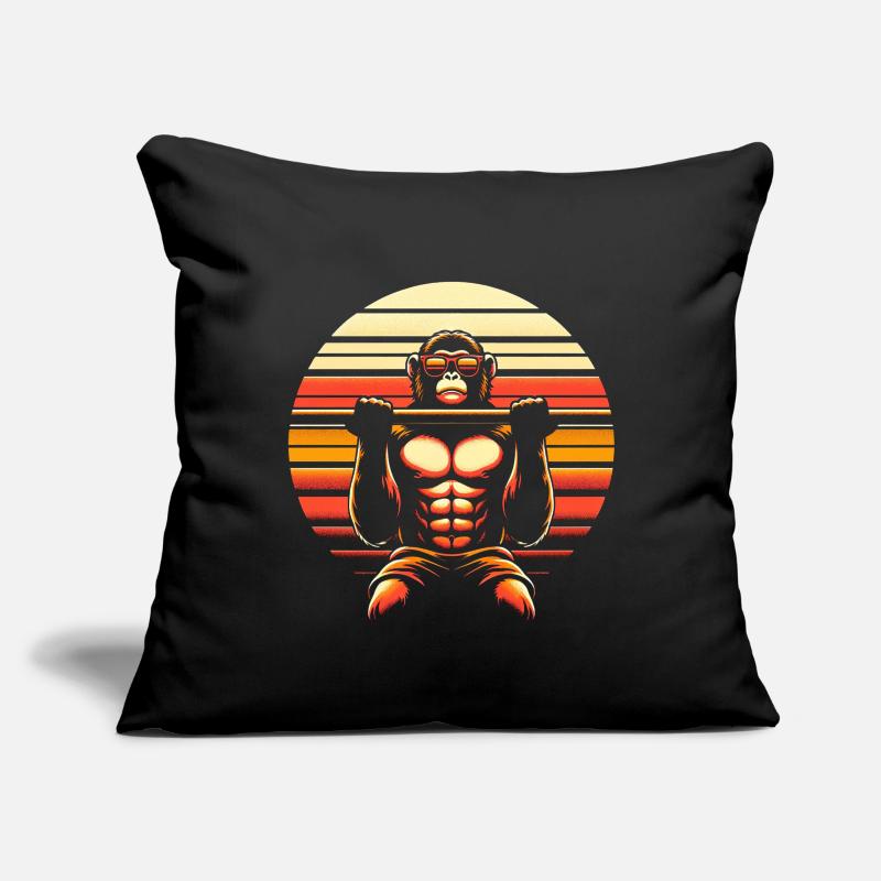 Tractions de singe Housse de coussin décorative 45 x 45 cm