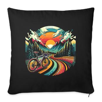 Vélo intrigant. - Housse de coussin décorative 45 x 45 cm - noir - Devant