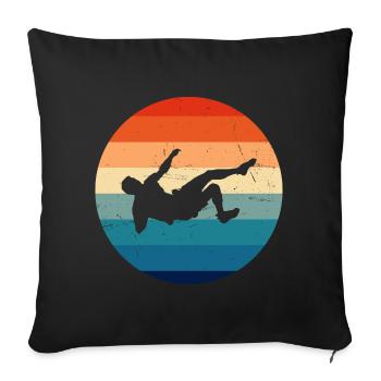 Climbing Boulder Climbing Bouldering Women - Sofa pillowcase 17,3'' x 17,3'' (45 x 45 cm) - black - Front