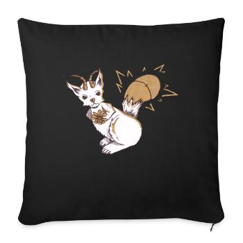 Ecuciole - Sofa pillowcase 17,3'' x 17,3'' (45 x 45 cm) - black - Front
