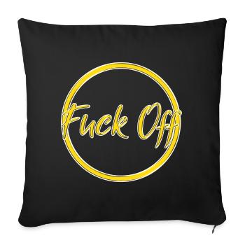 fuck off - Sofakissenbezug 45 x 45 cm - Schwarz - Vorne