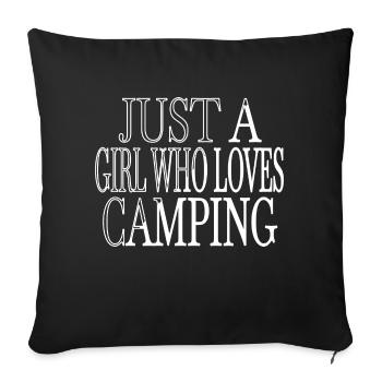 Best Sayings Campsite Funny Sayings Camping Hoodie - Sofa pillowcase 17,3'' x 17,3'' (45 x 45 cm) - black - Front