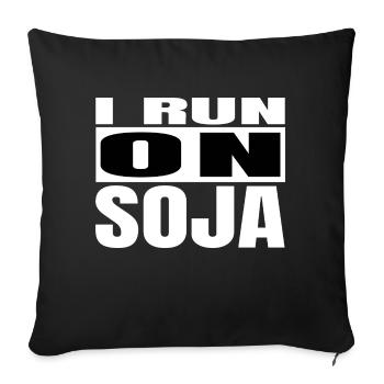 animal rights gift idea jokes awesome bday vegan - Sofa pillowcase 17,3'' x 17,3'' (45 x 45 cm) - black - Front