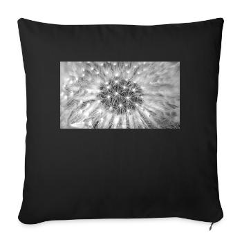 Dandelion, A731876 - Sofa pillowcase 17,3'' x 17,3'' (45 x 45 cm) - black - Front
