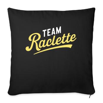 Team raclette - Housse de coussin décorative 45 x 45 cm - noir - Devant