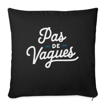 Pas de vagues - Housse de coussin décorative 45 x 45 cm - noir - Devant