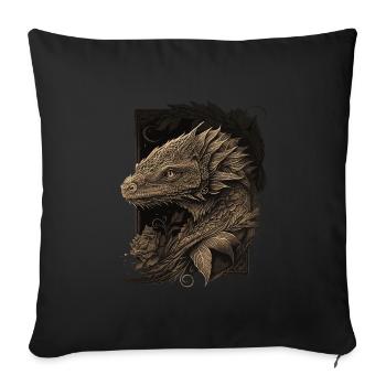 Little Dragon - Sofa pillowcase 17,3'' x 17,3'' (45 x 45 cm) - black - Front