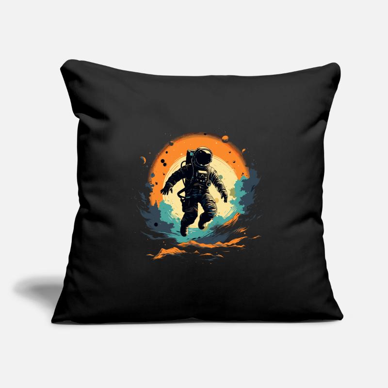 Abstrait Astronaute Planète Espace Housse de coussin décorative 45 x 45 cm