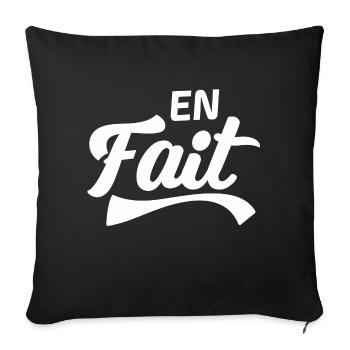 En fait - Housse de coussin décorative 45 x 45 cm - noir - Devant