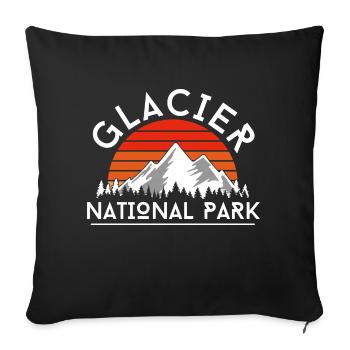 Parc national des Glaciers, Colombie-Britannique, Canada - Housse de coussin décorative 45 x 45 cm - noir - Devant