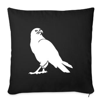 Wildlife, Eagle, Buzzard, Wildlife, Birds, Bird, Zoo - Sofa pillowcase 17,3'' x 17,3'' (45 x 45 cm) - black - Front