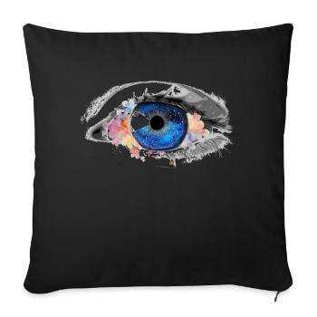 eye œil 2024 Beautiful - Housse de coussin décorative 45 x 45 cm - noir - Devant