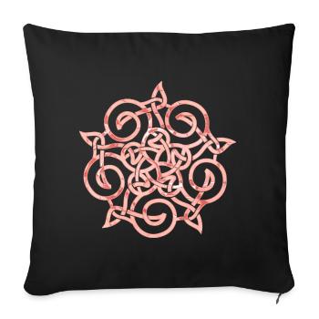 Noeud celtique 20 E 225 - Housse de coussin décorative 45 x 45 cm - noir - Devant